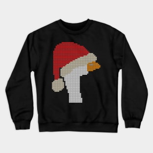 Christmas Sweater Goose in Santa Hat Crewneck Sweatshirt